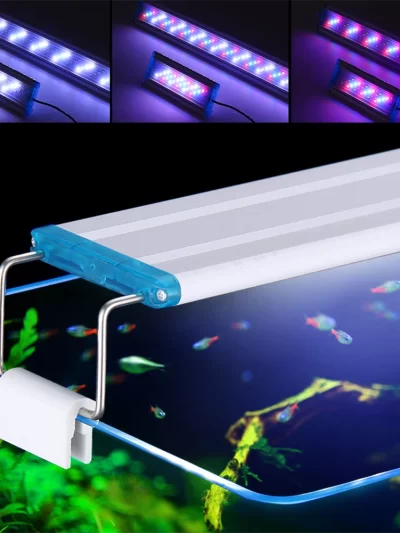 90-260V Aquarium Light Bar LED Fish Tank Lamp Plant Grow Lighting 18-58cm Extensible Aquatic Landscape Decor AccessoriesUS/EU