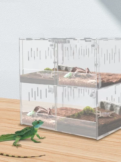 4-Grid Acrylic Reptile Cage