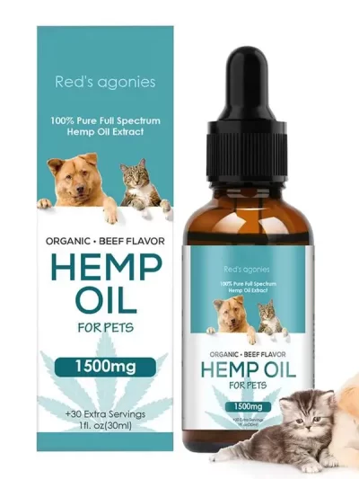Hemp-Seed Oil With Omega 3 6 9 And Vitаmins B C E Supplement for Medium And Large Dogs