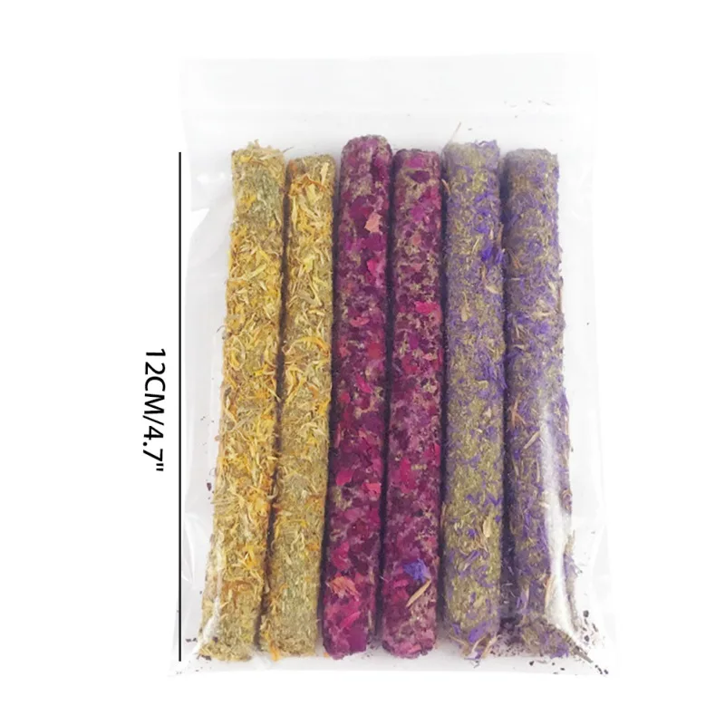 6Pcs Rose Calendula Lavender Stick Molar Chewing Toy - Image 6
