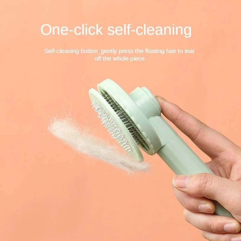 Pet Cat Brush Comb Self Cleaning Slicker Brush For Cat Hair Removes Tangled Pet Hair Massages Comb Cats Accessories - Image 2