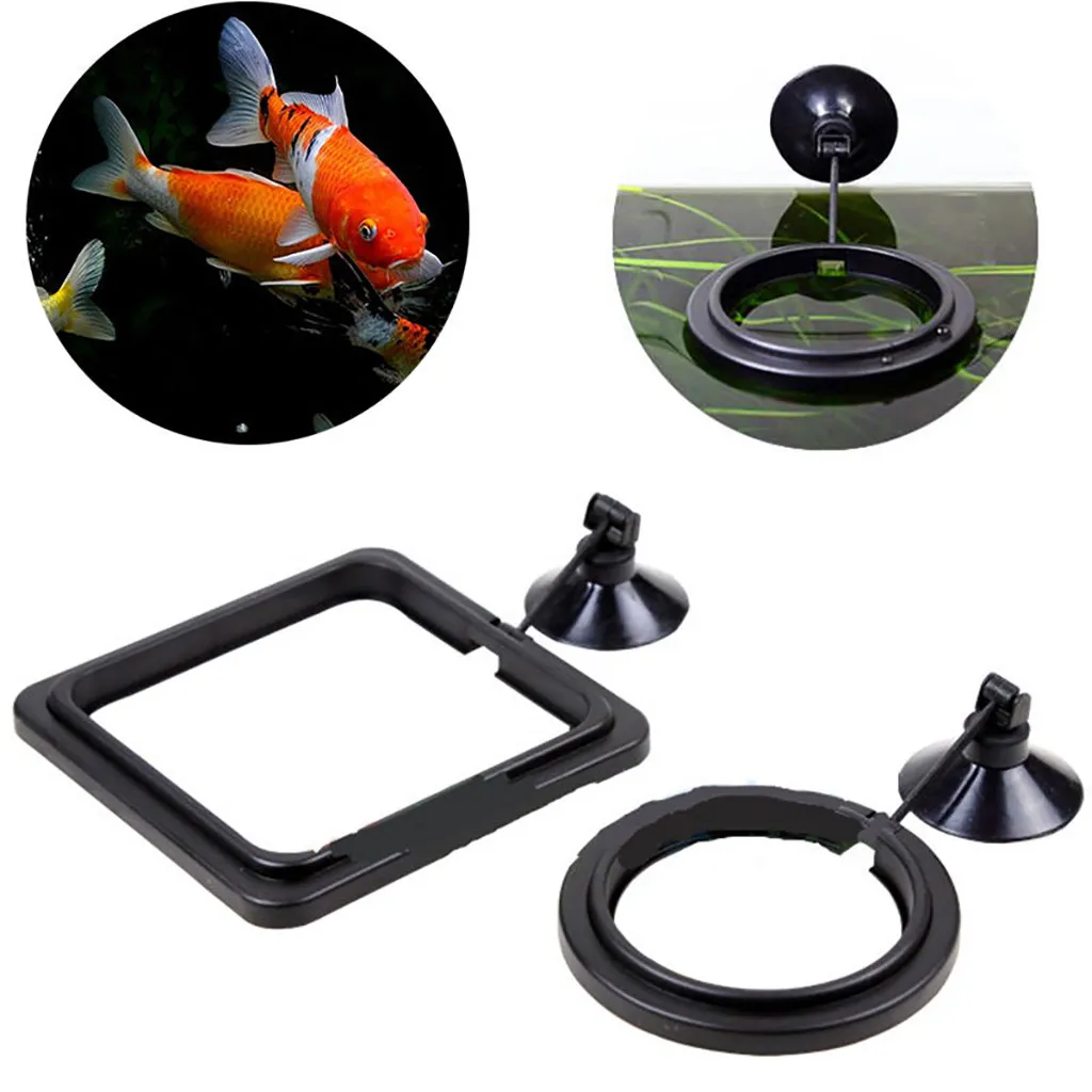 Fish Buoyancy Circle Feedingring  Aquarium Fish Tank Ring Feeder Station Floating Food Water Plant Feeding Accessories #M - Image 5