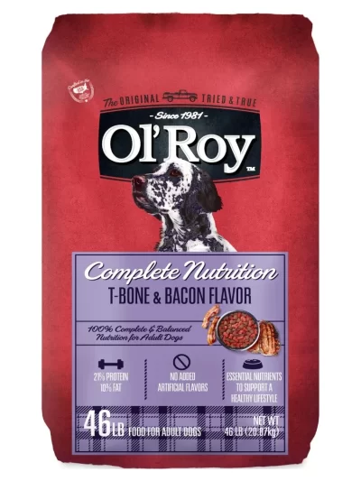 Ol' Roy Complete Nutrition T-Bone & Bacon Flavor Dry Dog Food, 46 lbs