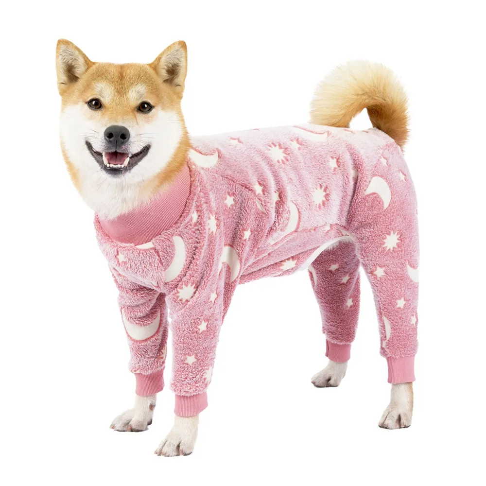 Four Legs Dog Pajamas Puppy Fleece Winter Warm Dog Jumpsuit Cute Pet Clothes Onesies For Medium Large Dogs Labrador Coat - Image 8