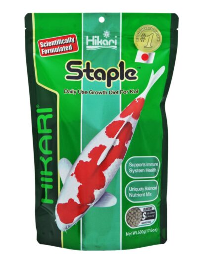 Hikari USA Staple Growth Formula Pellet Fish Food for Koi and Other Pond Fishes 1ea/17.6 oz, Mini