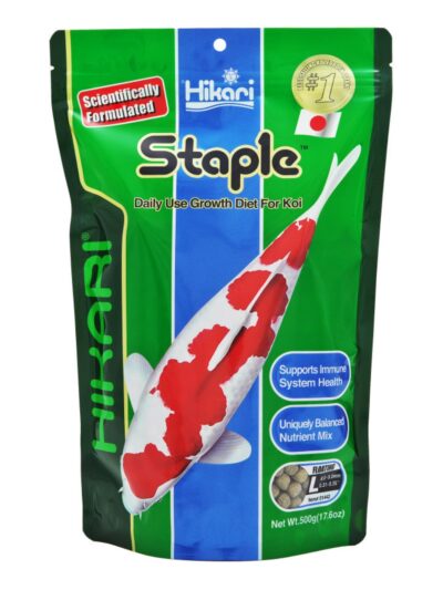 Hikari USA Staple Growth Formula Pellet Fish Food for Koi and Other Pond Fishes 1ea/17.6 oz, LG