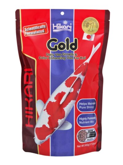 Hikari USA Gold Color Enhancing Pellet Fish Food for Koi and Pond Fishes 1ea/17.6 oz, MD