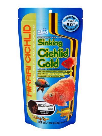 Hikari USA Cichlid Gold Sinking Pellets Fish Food 1ea/12 oz, MD