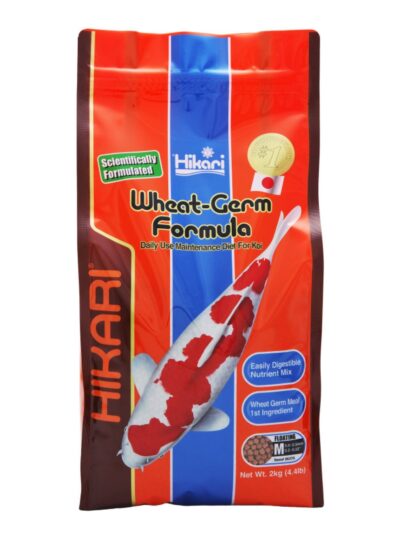 Hikari USA WheatGerm Floating Pellet Fish Food for Koi, Goldfish and Other Pond Fishes 1ea/4.4 lb, MD
