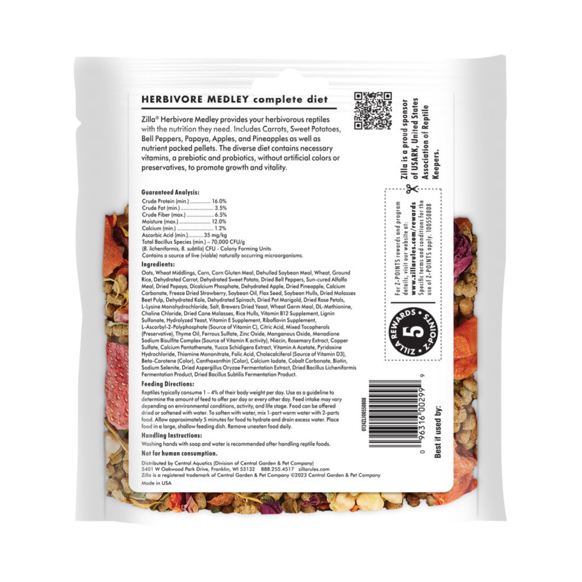 Zilla Medley Diet Herbivore Mix Herbivore Mix, 1ea/4 oz - Image 2