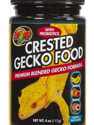 Zoo Med Crested Gecko Food Premium Blended Tropical Fruit Dry Food 1ea/4 oz