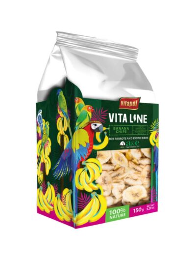 A & E Cages Vitapol Vita Line Banana Chips for Parrots & Exotic Birds 1ea/SM/MD