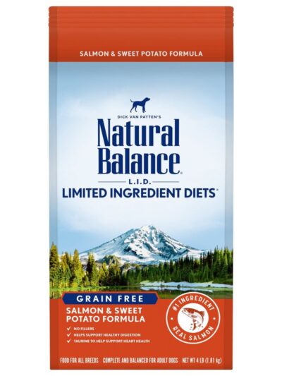 Natural Balance Pet Foods Limited Ingredient Grain Free Dry Dog Food Salmon & Sweet Potato 4lb
