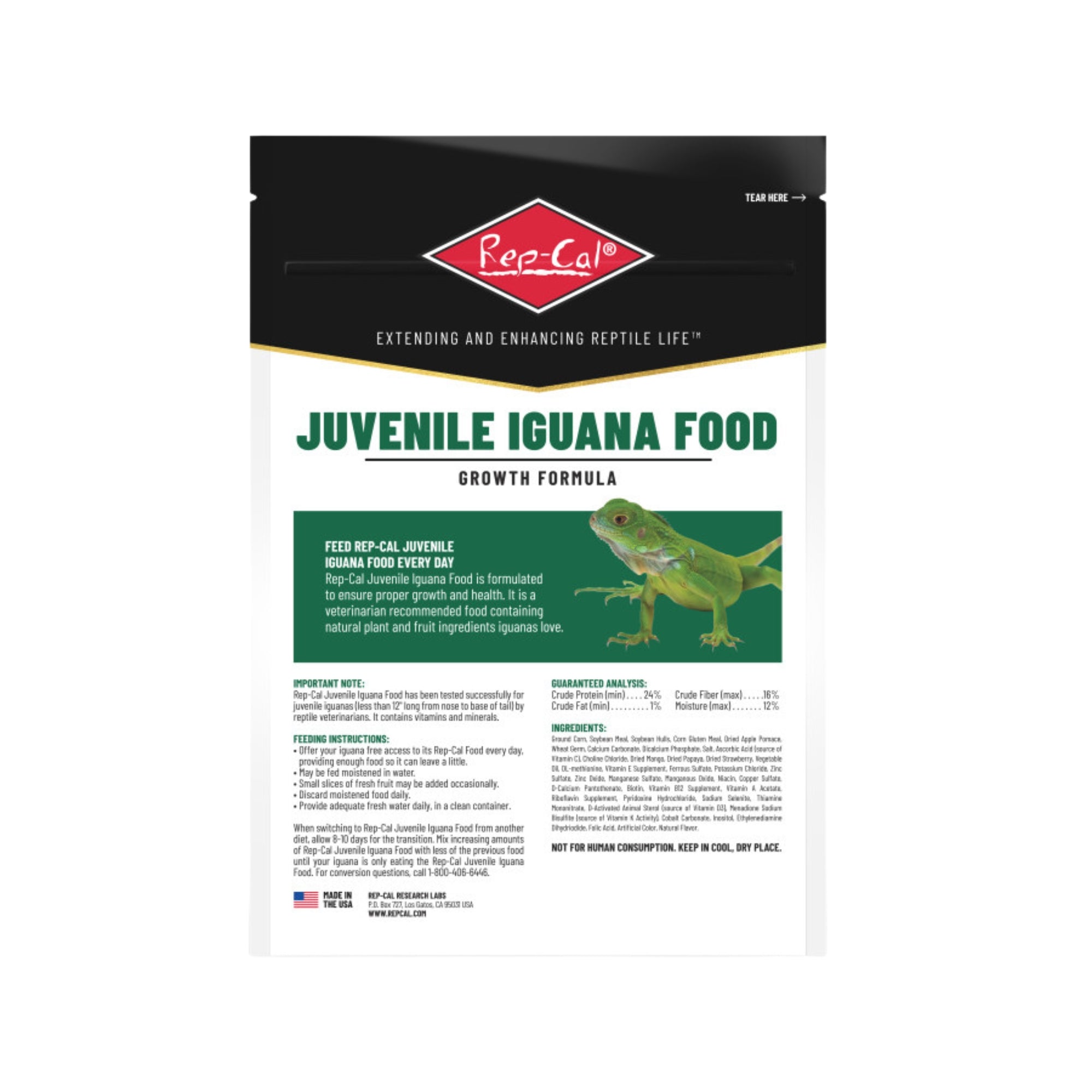 Rep-Cal Research Labs Growth Formula Juvenile Iguana Dry Food 1ea/12 oz - Image 2