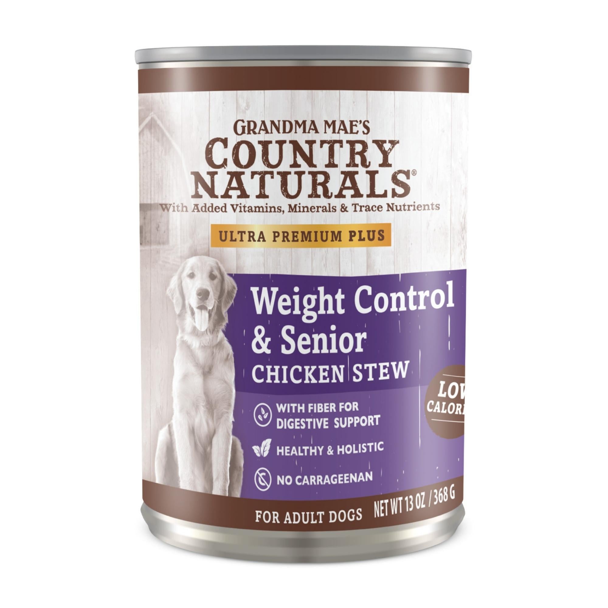 Grandma Mae's Country Naturals Weight Control & Senior Wet Dog Food Chicken Stew 13oz