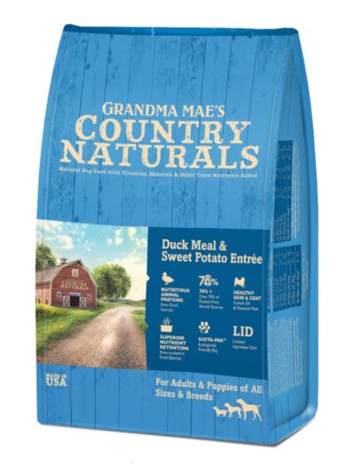 Grandma Mae's Country Naturals Dry Dog Food Duck Meal & Sweet Potato 18ea/9 oz