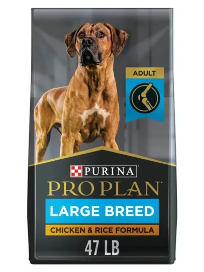 Purina Pro Plan Dry Dog Food for Large Adult Dogs High Protein, Real Chicken & Rice, 47 lb Bag