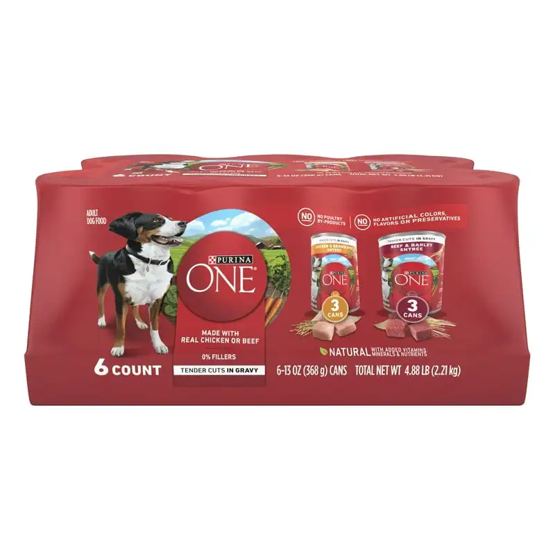 Beef & Chicken Wet Dog Food Variety Pack,13 oz Can (6 Pack)