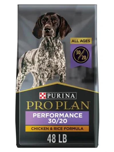 Purina Pro Plan Dry Dog Food Performance 30/20 High Protein, Real Chicken & Rice, 48 lb Bag